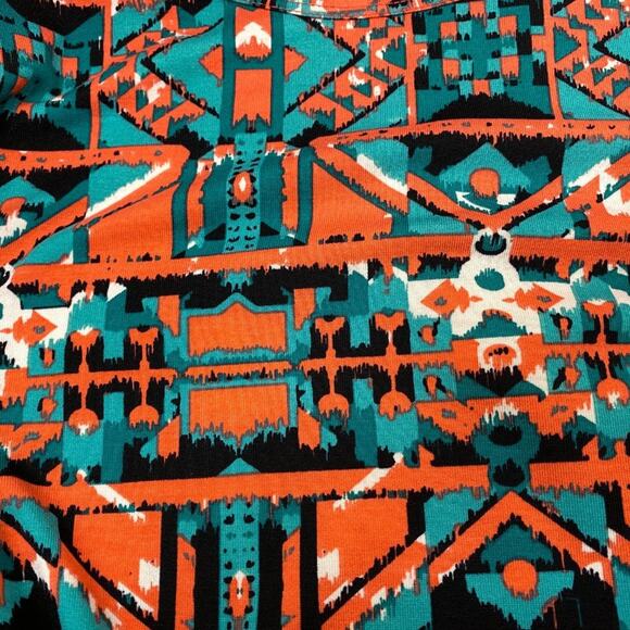 LuLaRoe Classic T Tee shirt T-Shirt XXS Scoop Neck NWT New Orange Turquoise - Picture 8 of 8